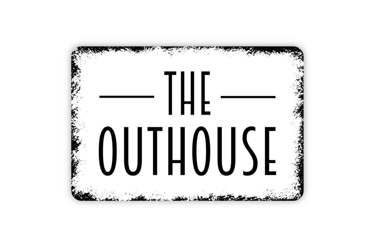 The Outhouse Sign - Funny Bathroom Metal Wall Art