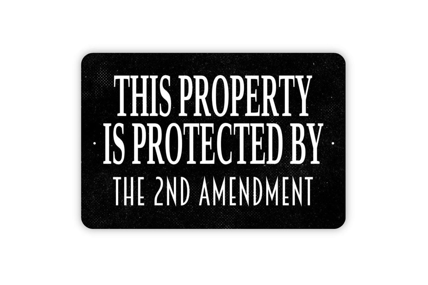 This Property Is Protected By The Second Amendment Sign - Metal Wall Art - Indoor or Outdoor