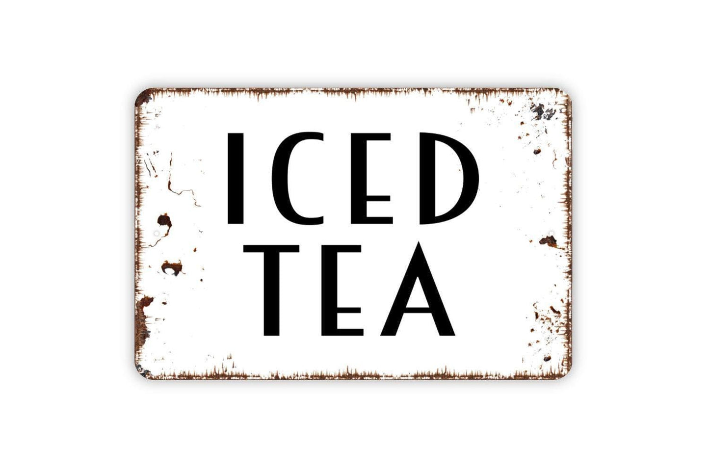 Iced Tea Sign - Kitchen Custom Indoor or Outdoor Metal Wall Art