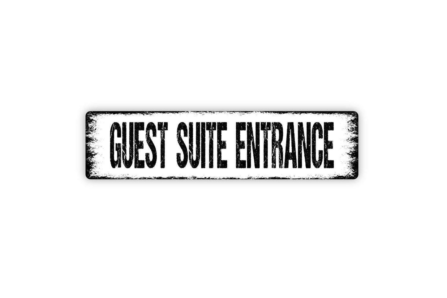 Guest Suite Entrance Sign - Property Rental Guest Vacation House Vinyl Sticker Or Street Sign or Door Name Plate Plaque