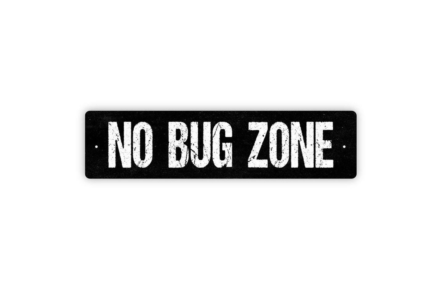 No Bug Zone Sign - Garden Vegetables Flowers Gardening Gardener Vinyl Sticker Or Street Metal Sign or Door Name Plate Plaque