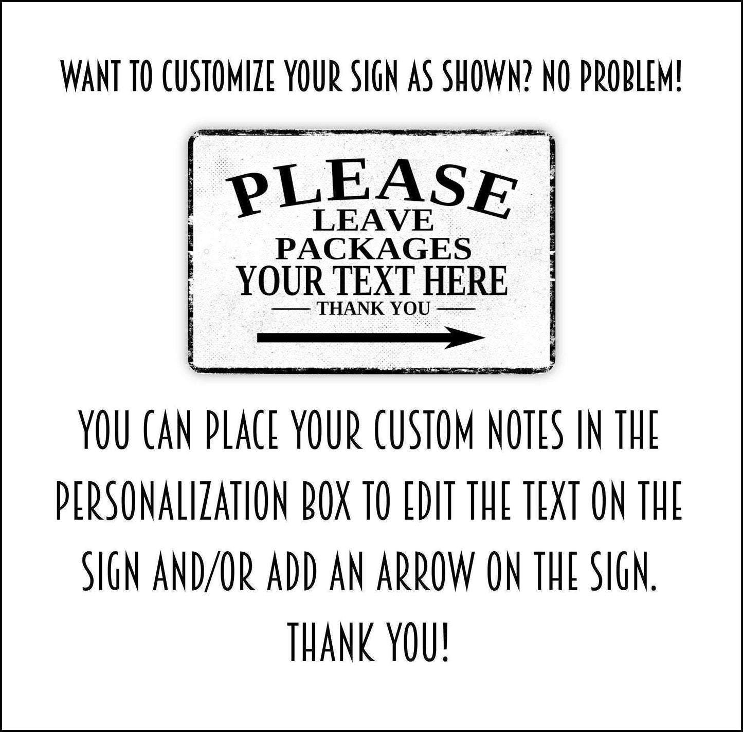 Please Leave Packages Inside The Garage Thank You Sign | Delivery Driver Door Sign | Package Drop Off Wall Art | Vinyl Sticker or Metal Sign
