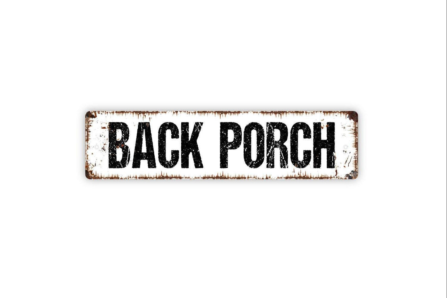 Back Porch Sign - Deck Patio Lanai Relax Backyard Vinyl Sticker Or Street Metal Sign or Door Name Plate Plaque