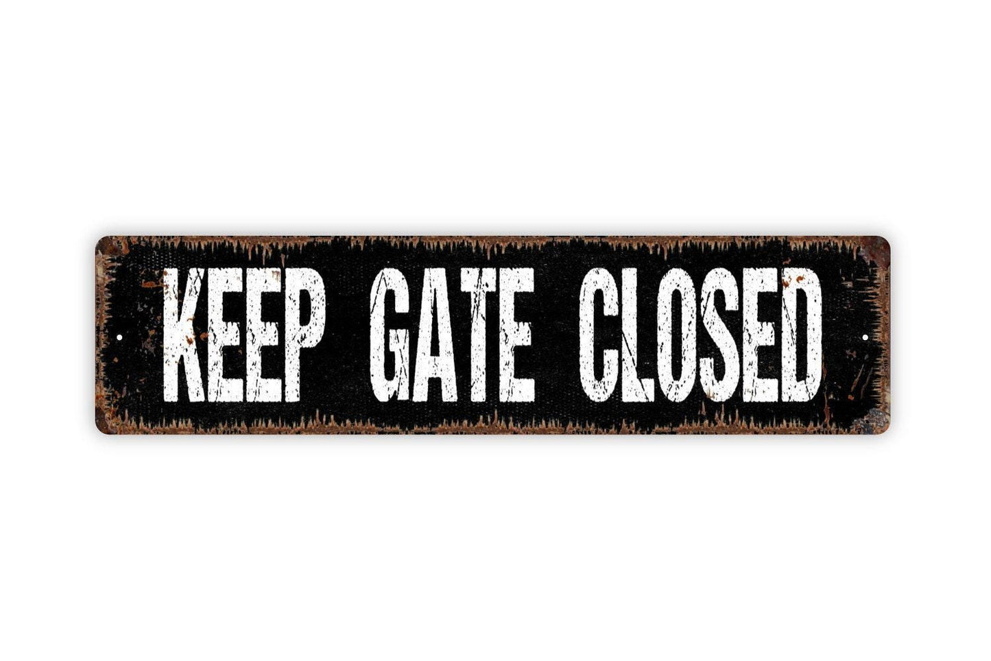Keep Gate Closed Sign Metal or Vinyl Sticker | Gate Safety Sign | Farmhouse Yard Decor | Pet Warning Sign | Outdoor Entrance Sticker