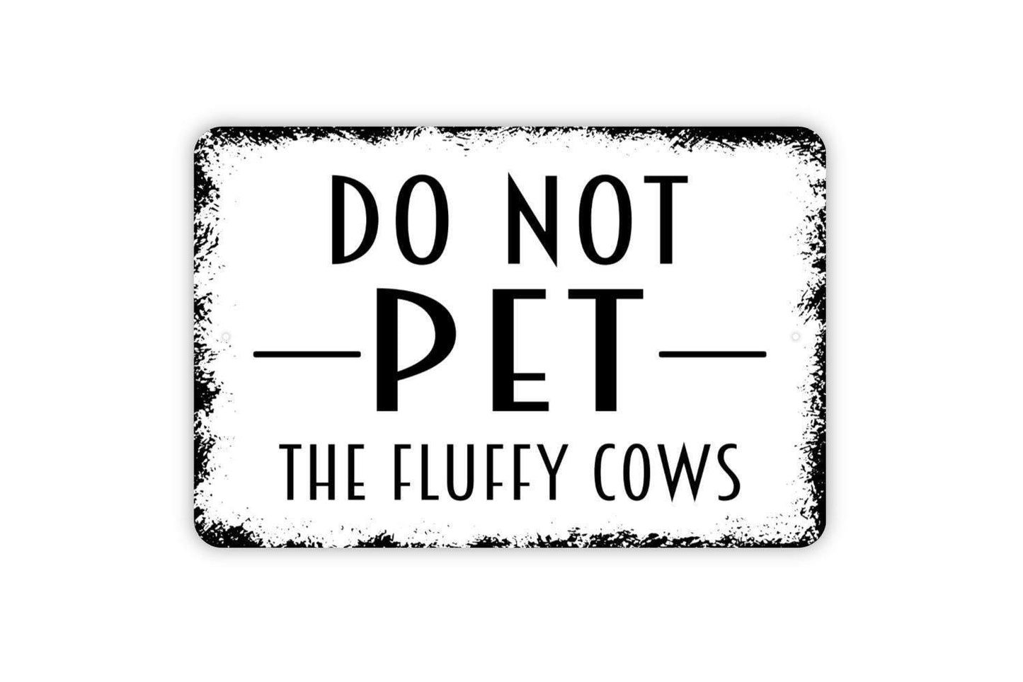 Do Not Pet The Fluffy Buffalo Sign | Funny Bison Farm Ranch Wall Decor | Rustic Barn Pasture Warning Sign | Metal Sign or Vinyl Sticker