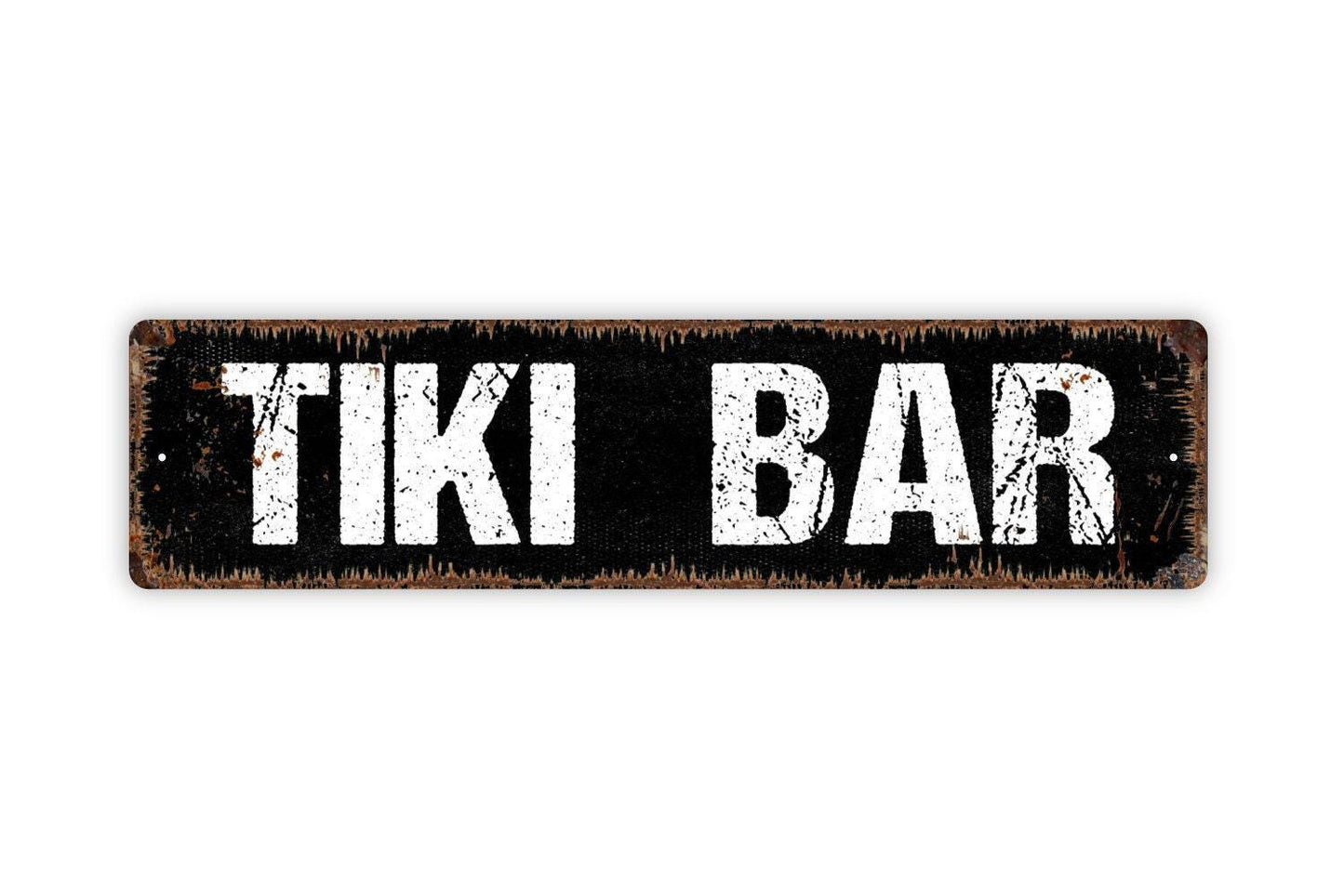 Tiki Bar Metal Sign - Backyard Patio Pub Tavern Vinyl Sticker Or Street Metal Sign or Door Name Plate Plaque