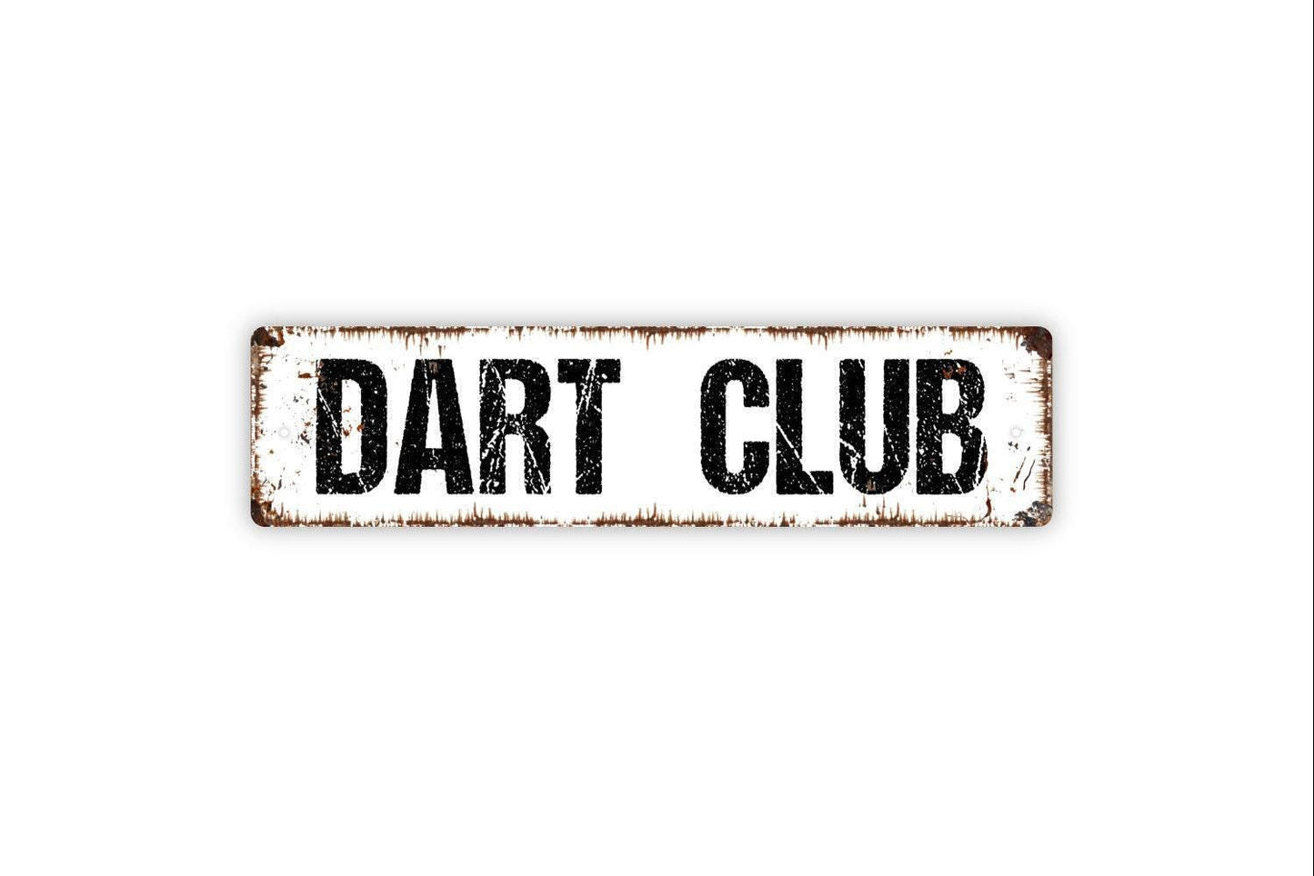 Dart Club Sign - Pool Hall Darts Billiards Lounge Bar Pub Man Cave Vinyl Sticker Or Street Metal Sign or Door Name Plate Plaque