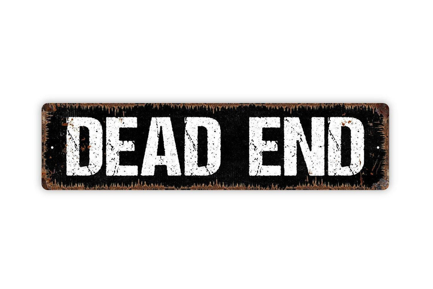 Dead End Sign | Street Style Wall Sign for Driveway, Garage, or Game Room Décor | Metal Dead End Sign or Vinyl Sticker Gift