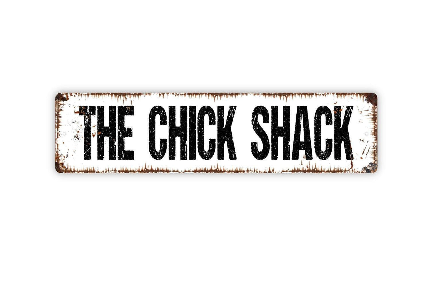 The Chick Shack Sign | Funny Chicken Coop or Farm Wall Sign | Backyard Poultry Décor Metal Chicken Sign or Vinyl Sticker Homestead Gift