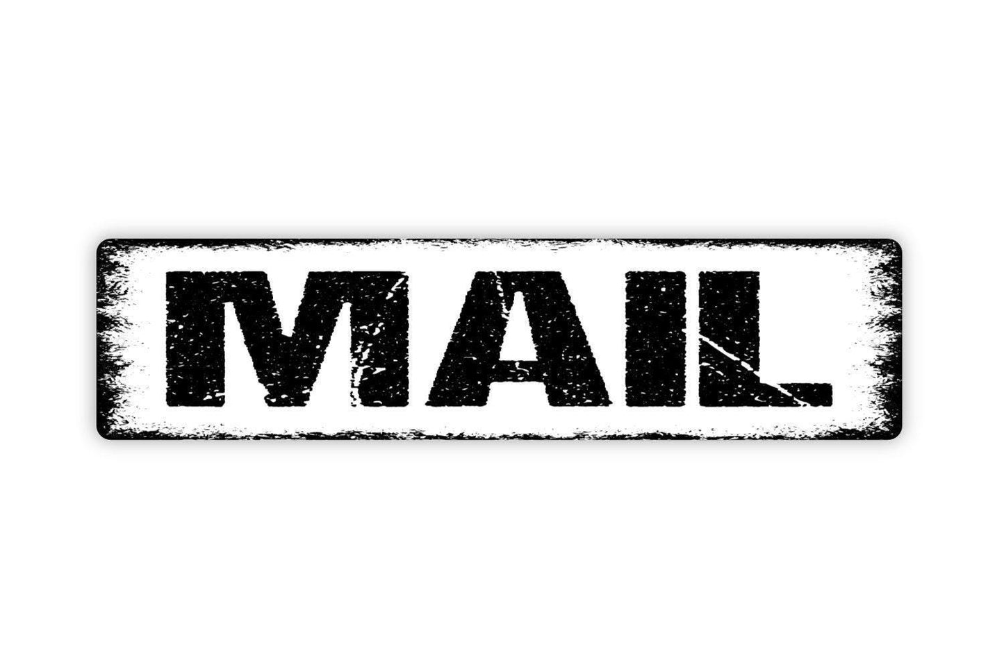 Mail Sign - Mailbox Mailman Leave Packages Here Vinyl Sticker Or Street Metal Sign or Door Name Plate Plaque