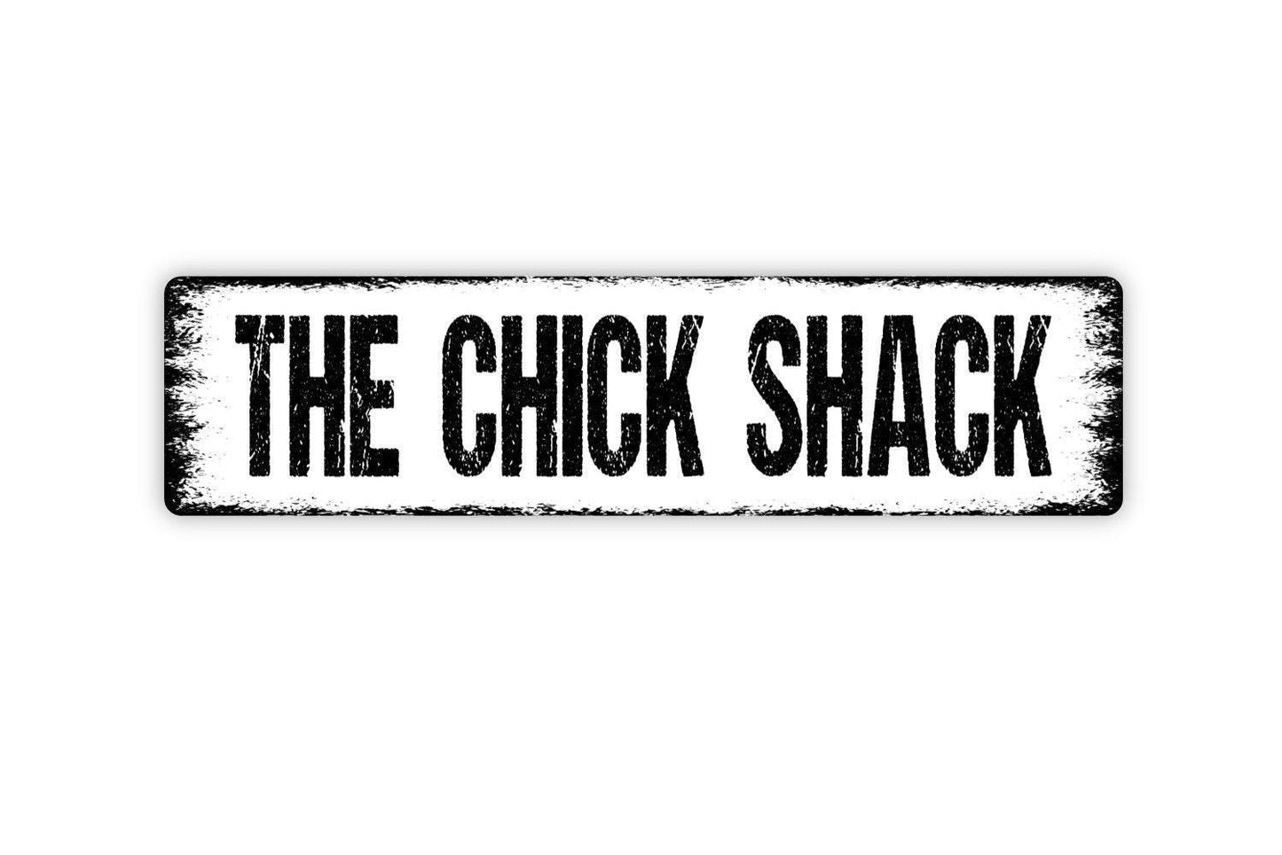 The Chick Shack Sign | Funny Chicken Coop or Farm Wall Sign | Backyard Poultry Décor Metal Chicken Sign or Vinyl Sticker Homestead Gift