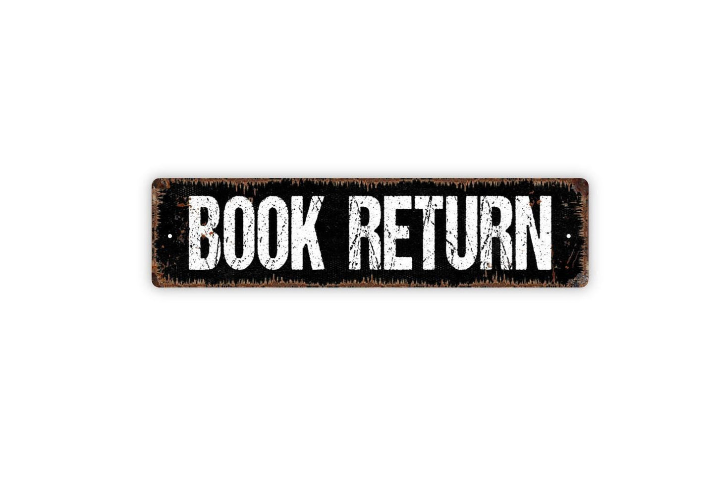 Book Return Sign - Library Metal Sign, Book Drop Off Sign, Custom Vinyl Sticker Or Street Sign or Door Name Plate Plaque