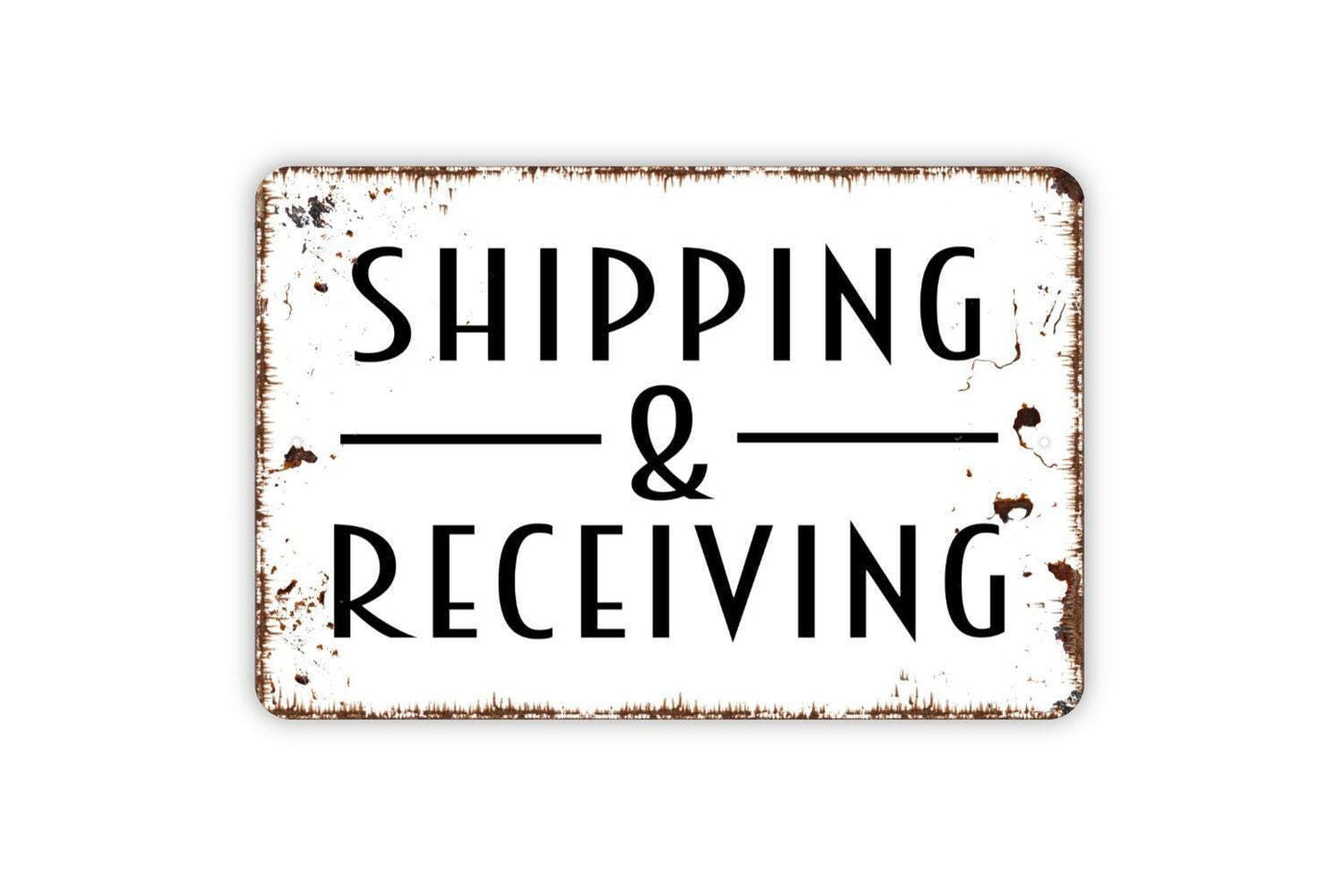Shipping And Receiving Sign - Loading Dock Deliveries Outdoor Or Indoor Metal Wall Art