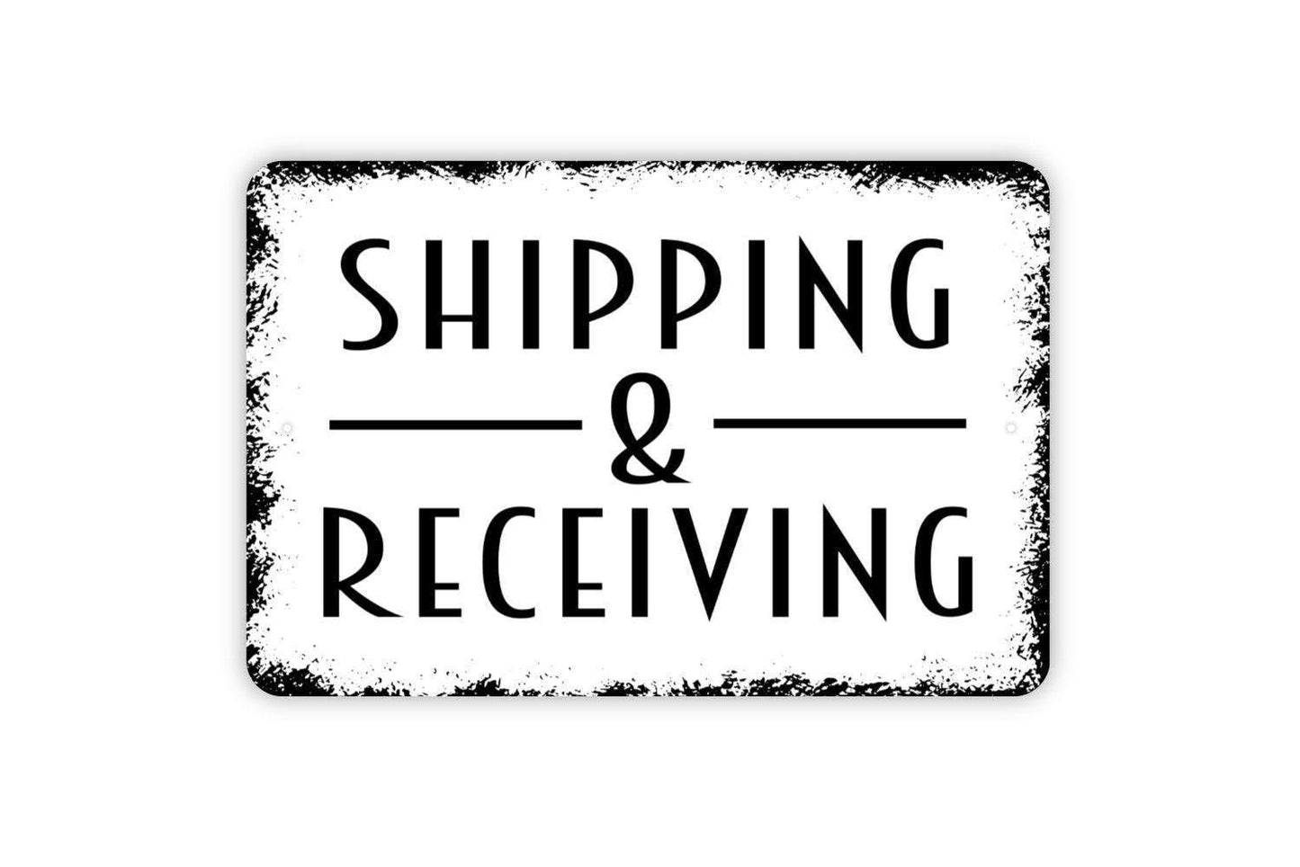 Shipping And Receiving Sign - Loading Dock Deliveries Outdoor Or Indoor Metal Wall Art