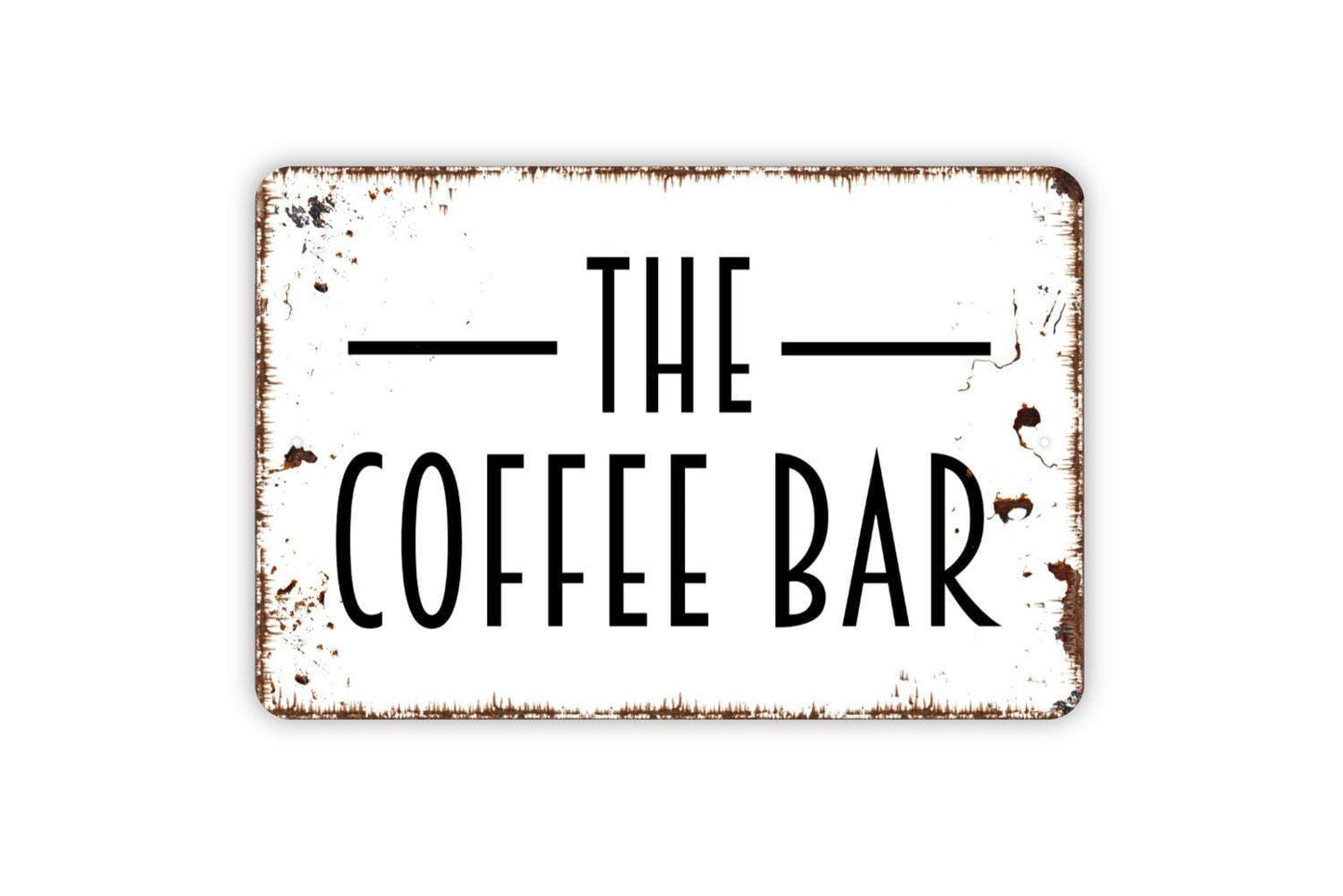 The Coffee Bar Sign | Rustic Farmhouse Kitchen Wall Decor | Cafe or Dining Room Sign | Custom Metal Sign or Vinyl Sticker | Barista Wall Art