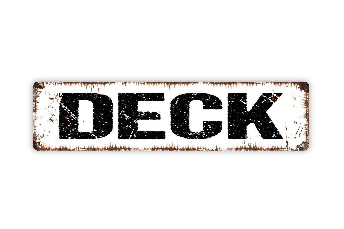 Deck Sign - Patio Lanai Backyard Paradise Porch Relax Therapy Vinyl Sticker Or Street Metal Sign or Door Name Plate Plaque