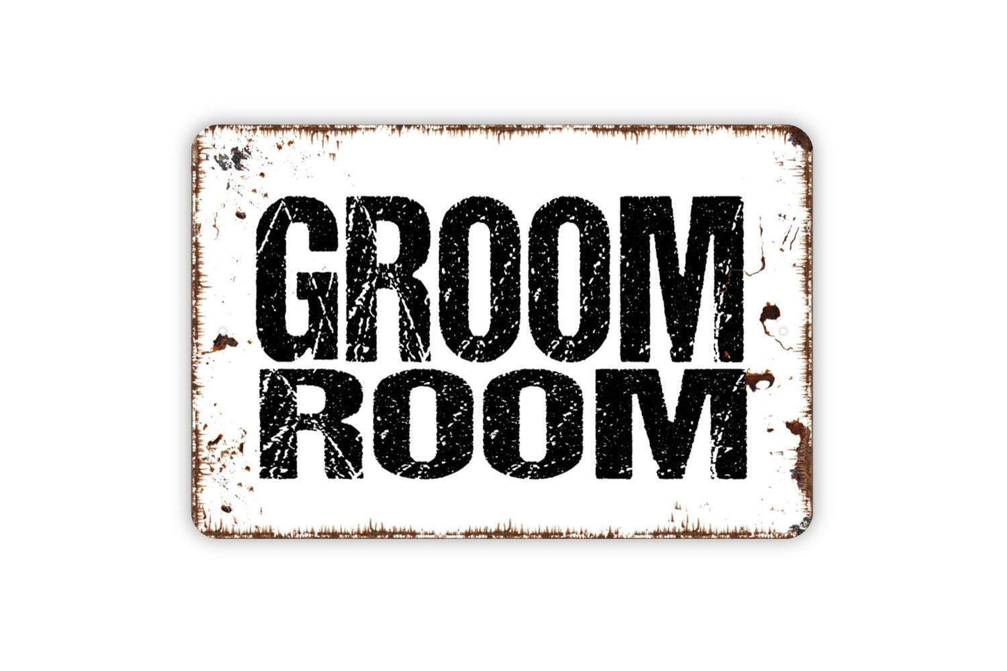 Groom Room Sign | Rustic Pet Grooming Wall Decor | Dog Groomer Shop Sign | Custom Metal Sign or Vinyl Sticker | Salon or Pet Spa Wall Art