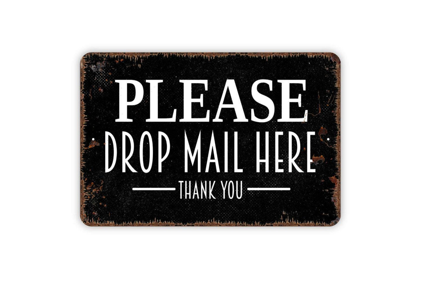 Please Drop Mail Here Sign | Mail Carrier Sign | Package Delivery Sign | Porch Entry Mailbox Sign | Metal Sign or Vinyl Sticker