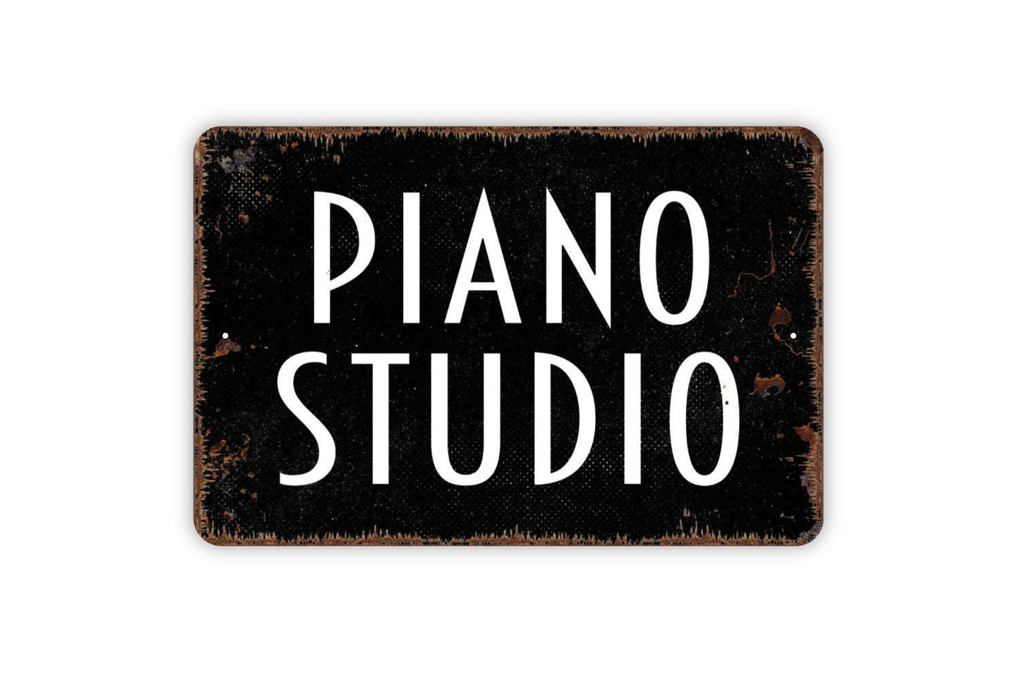 Piano Studio Sign | Music Teacher Wall Sign for Lessons or Home Studio | Rustic Farmhouse Metal Sign or Vinyl Sticker for Music Room
