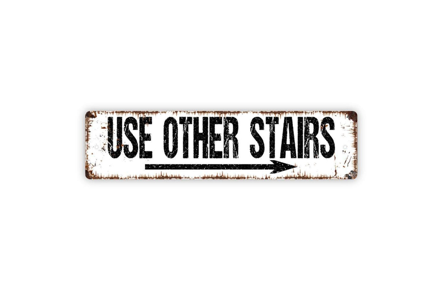 Use Other Stairs Sign With Right or Left Arrow Sign - Notice Vinyl Sticker Or Street Metal Sign or Door Name Plate Plaque