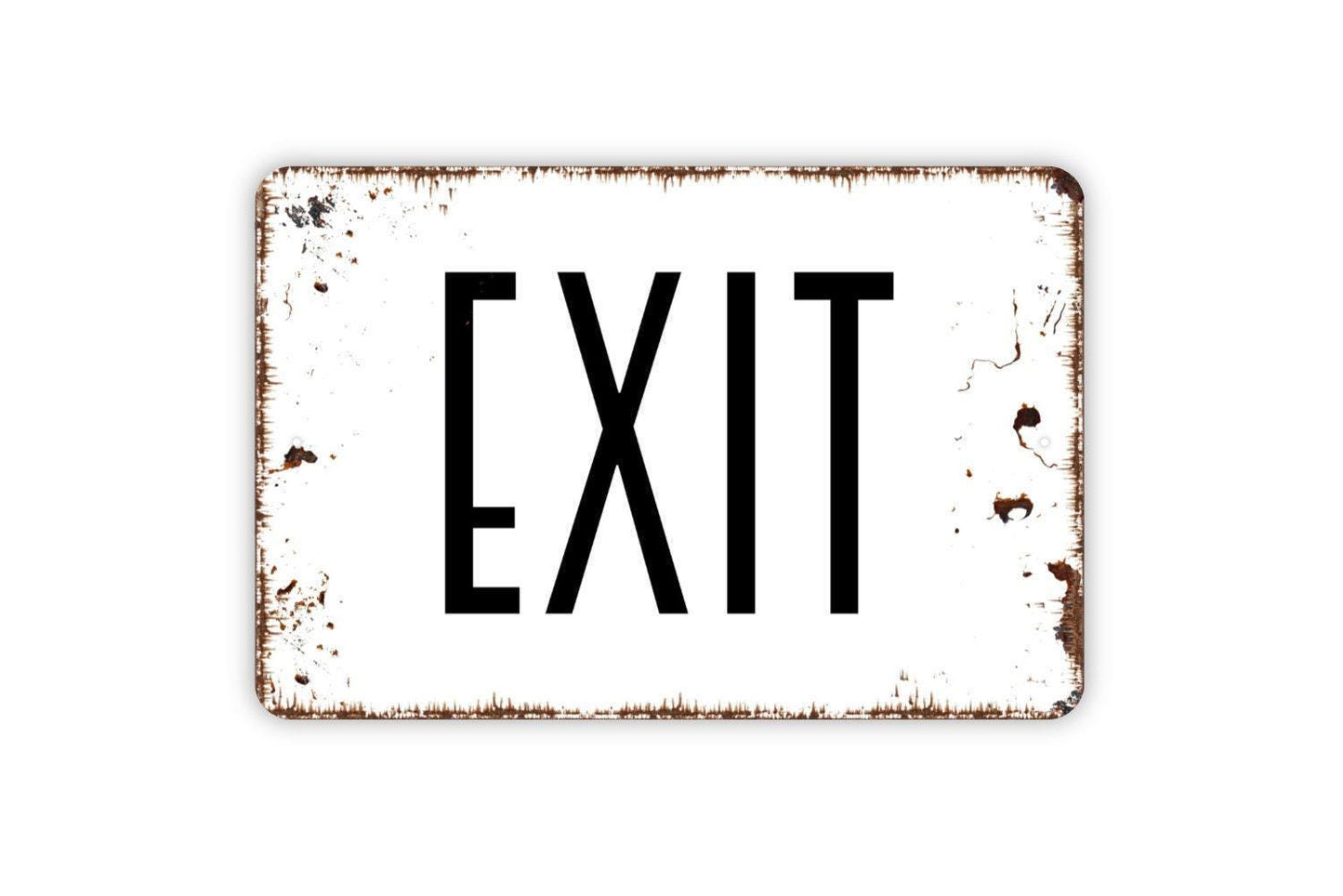 Exit Sign - Metal Indoor or Outdoor Directional Wall Art