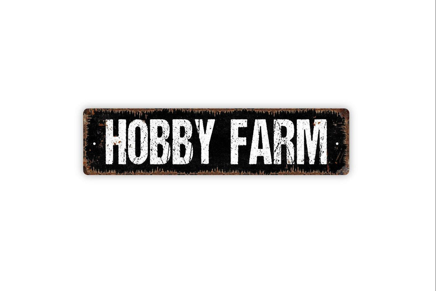 Hobby Farm Sign - Farm Farmer Farmhouse Vinyl Sticker Or Street Metal Sign or Door Name Plate Plaque
