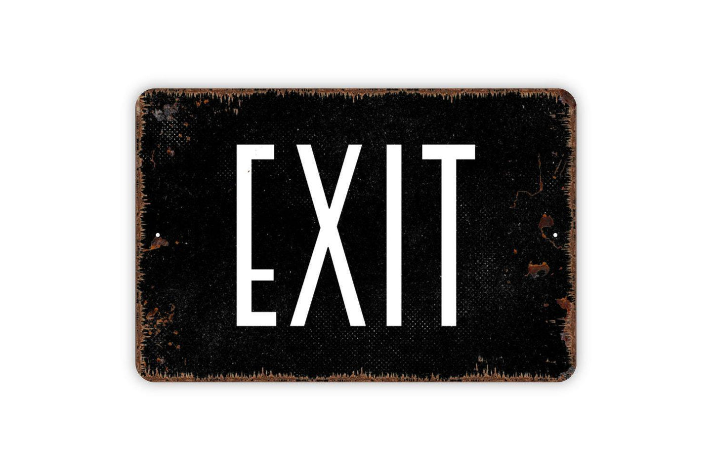 Exit Sign - Metal Indoor or Outdoor Directional Wall Art