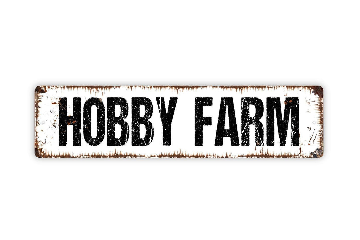 Hobby Farm Sign - Farm Farmer Farmhouse Vinyl Sticker Or Street Metal Sign or Door Name Plate Plaque