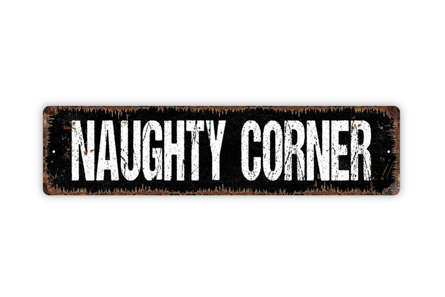 Naughty Corner Sign | Funny Time Out Sign | Rustic Farmhouse Wall Decor | Custom Metal Sign or Vinyl Sticker | Kids Room or Classroom Art