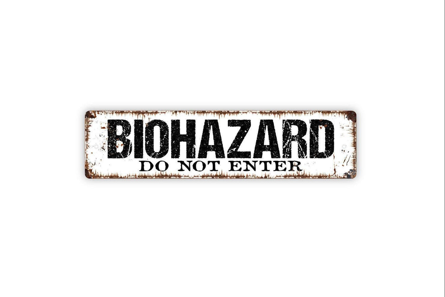 Biohazard Do Not Enter Sign | Safety Warning for Labs, Workshops, Restricted Areas | Funny Bathroom | Metal Biohazard Sign or Vinyl Sticker