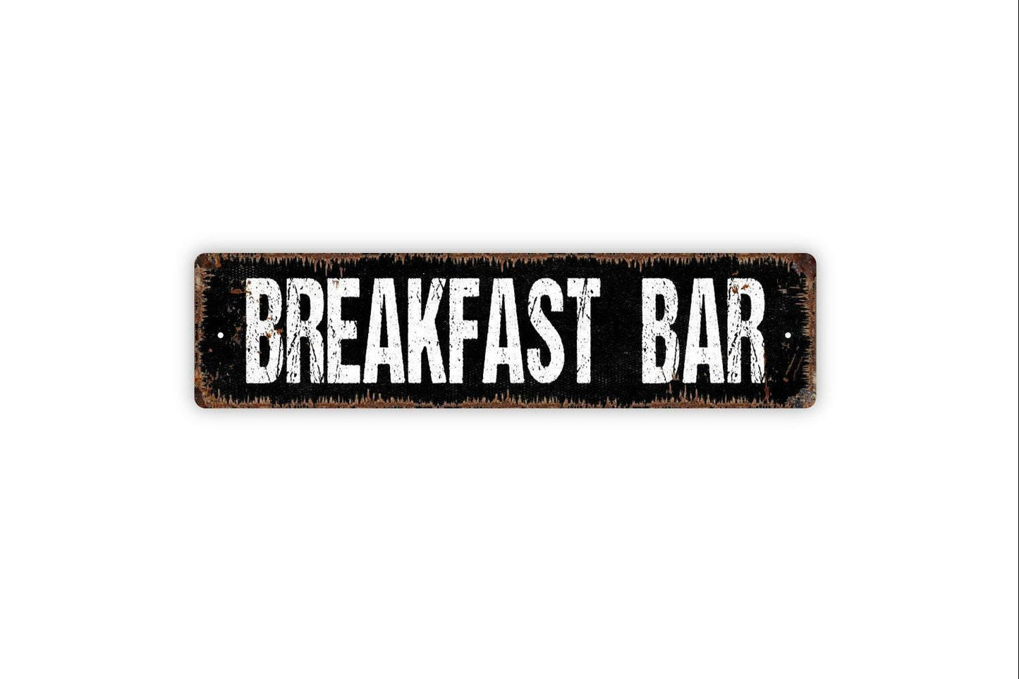 Breakfast Bar Sign - Pantry Kitchen Vinyl Sticker Or Metal Street Sign or Door Name Plate Plaque