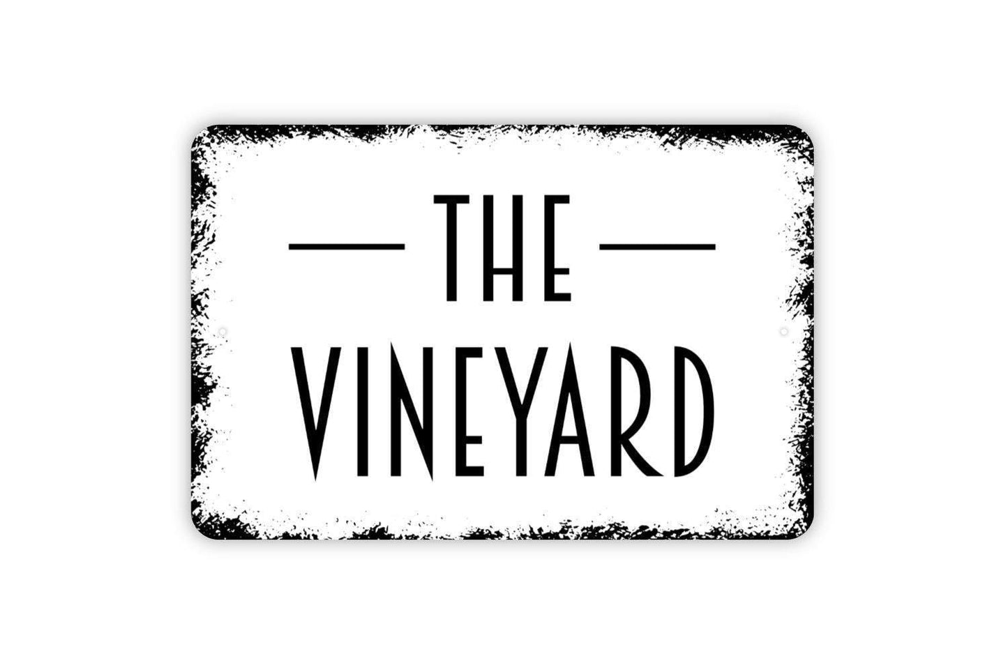 The Vineyard Sign - Metal Sign, Farmhouse Contemporary Modern Wall Metal Sign