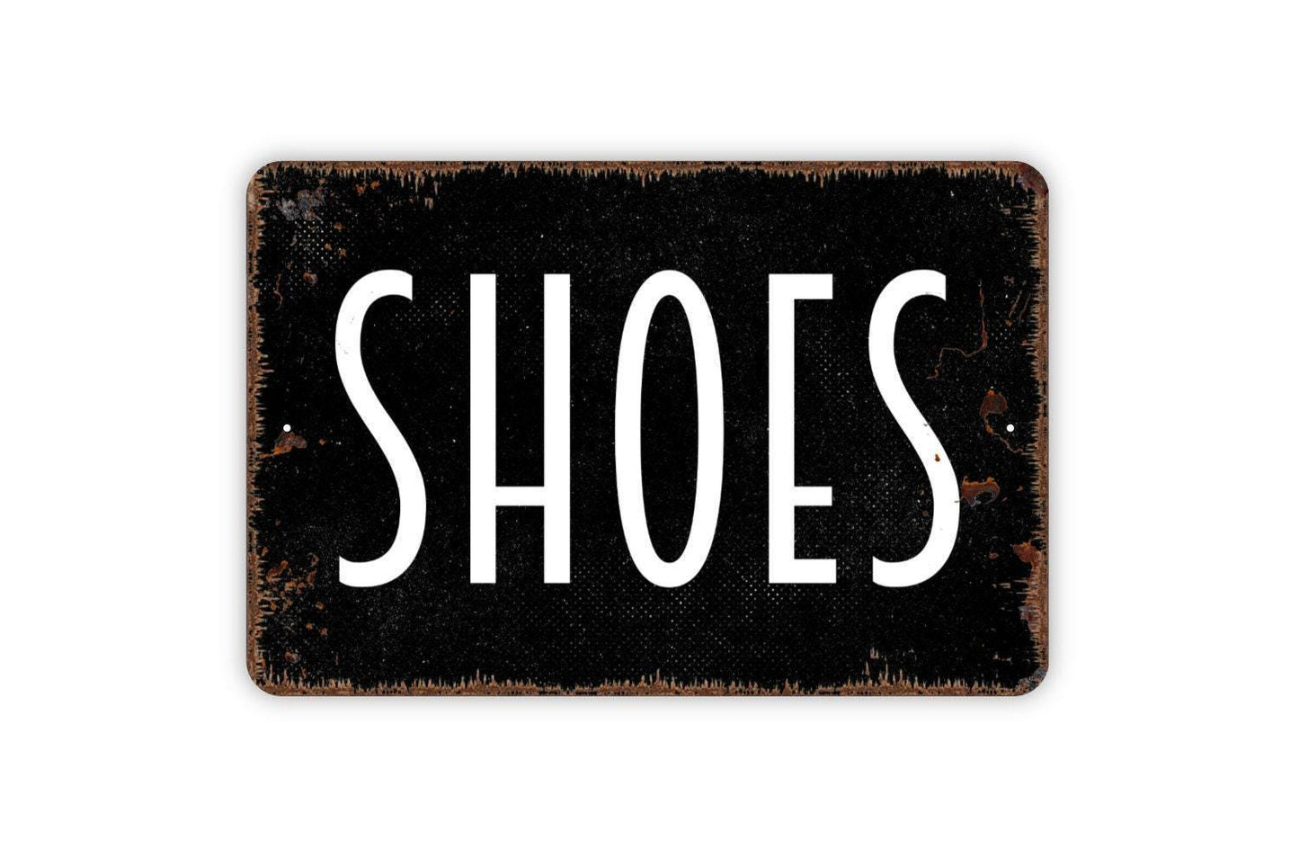 Shoes Sign - Metal Sign, Farmhouse Contemporary Modern Wall Metal Sign