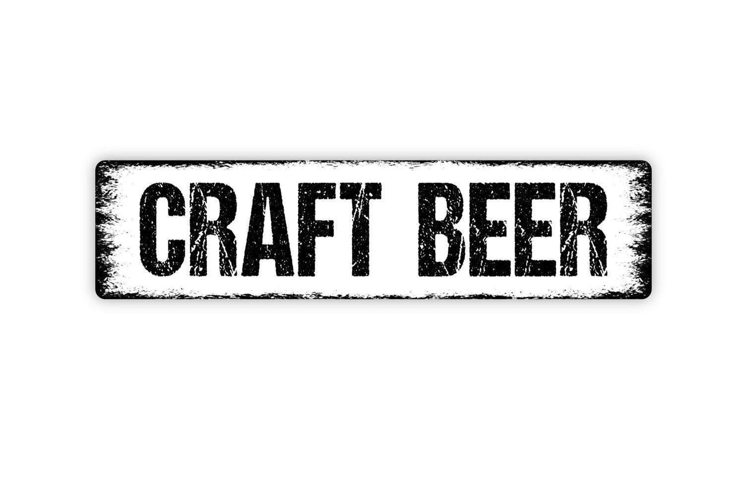 Craft Beer Sign – Rustic Bar Wall Decor – Home Bar or Pub Sign – Beer Lover Wall Art – Metal Sign or Vinyl Sticker