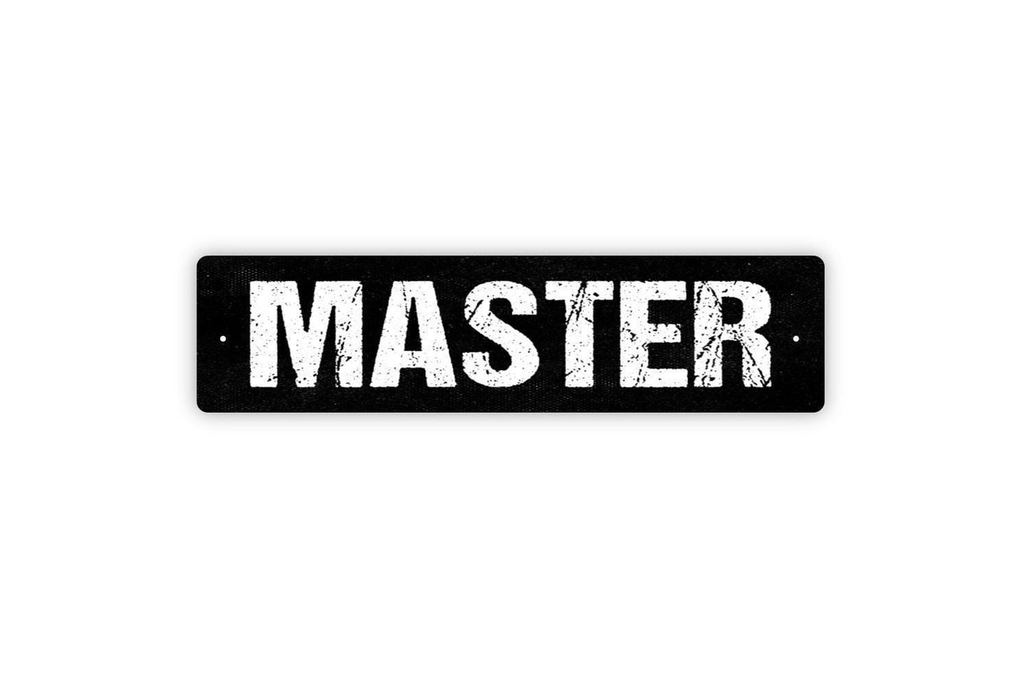 Master Sign - Bedroom Suite Owner Primary Bed And Breakfast Vacation Rental Vinyl Sticker Or Street Metal Sign or Door Name Plate Plaque
