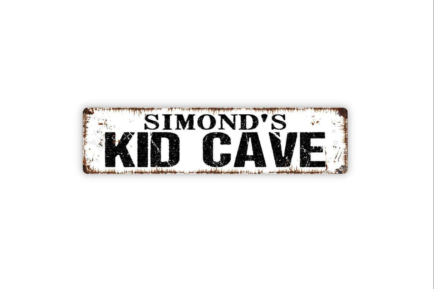 Personalized Kid Cave Sign for Kids Room Decor | Custom Name Cave Wall Sign | Boys Girls Playroom Metal Sign or Vinyl Sticker