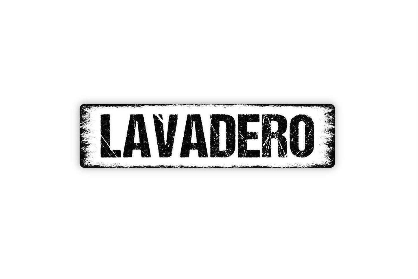 Lavadero Sign - Laundry Wash Room Spanish Vinyl Sticker Or Street Metal Sign or Door Name Plate Plaque