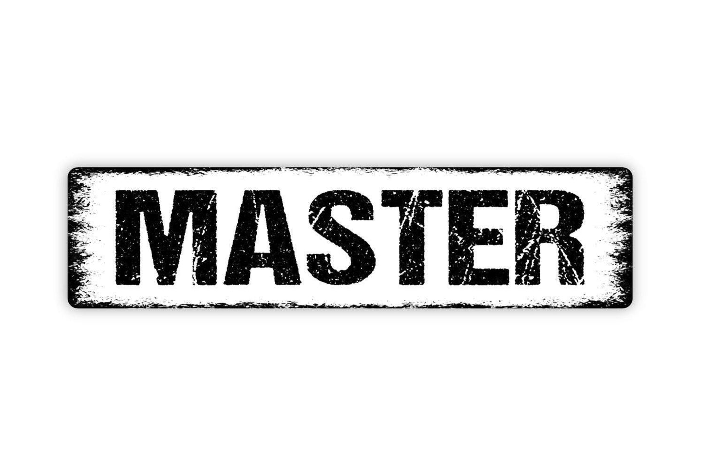 Master Sign - Bathroom Bedroom Captain's Quarters Farmhouse Style Decor Vinyl Sticker Or Street Metal Sign or Door Name Plate Plaque