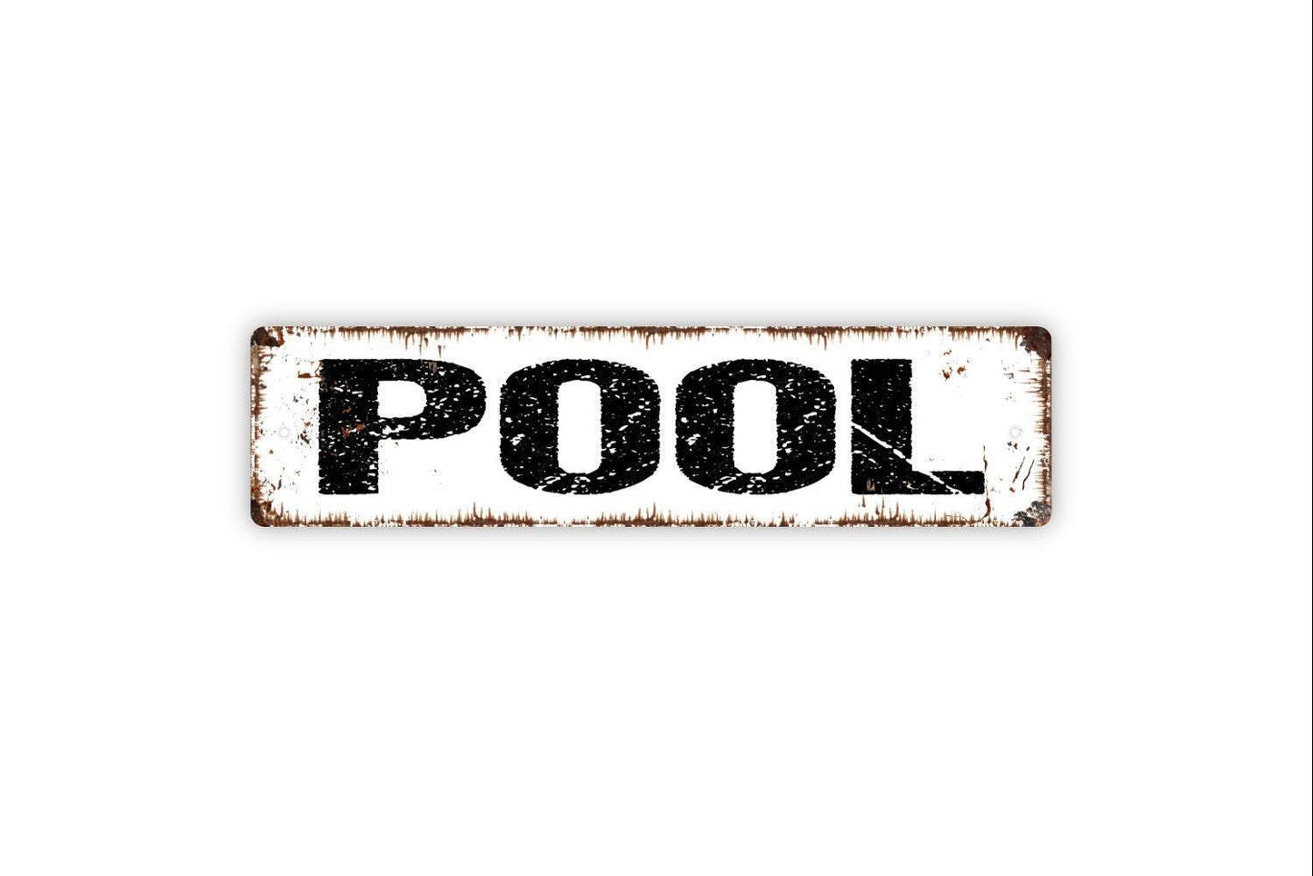 Pool Sign - Swimming Pool Vinyl Sticker Or Street Sign or Door Name Plate Plaque