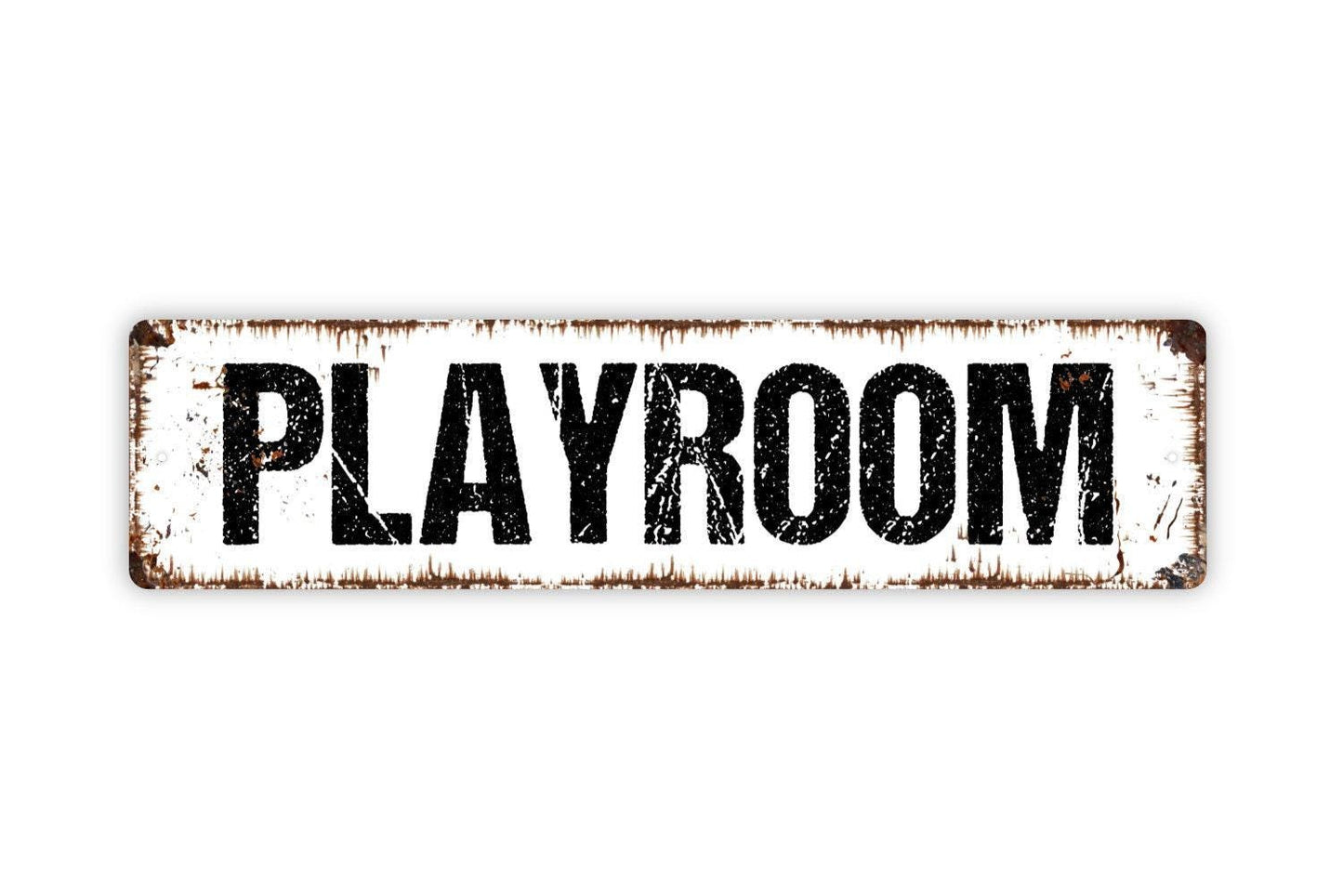 Playroom Sign - Kids Toy Room Hobby Clubhouse Fort Vinyl Sticker Or Street Metal Sign or Door Name Plate Plaque