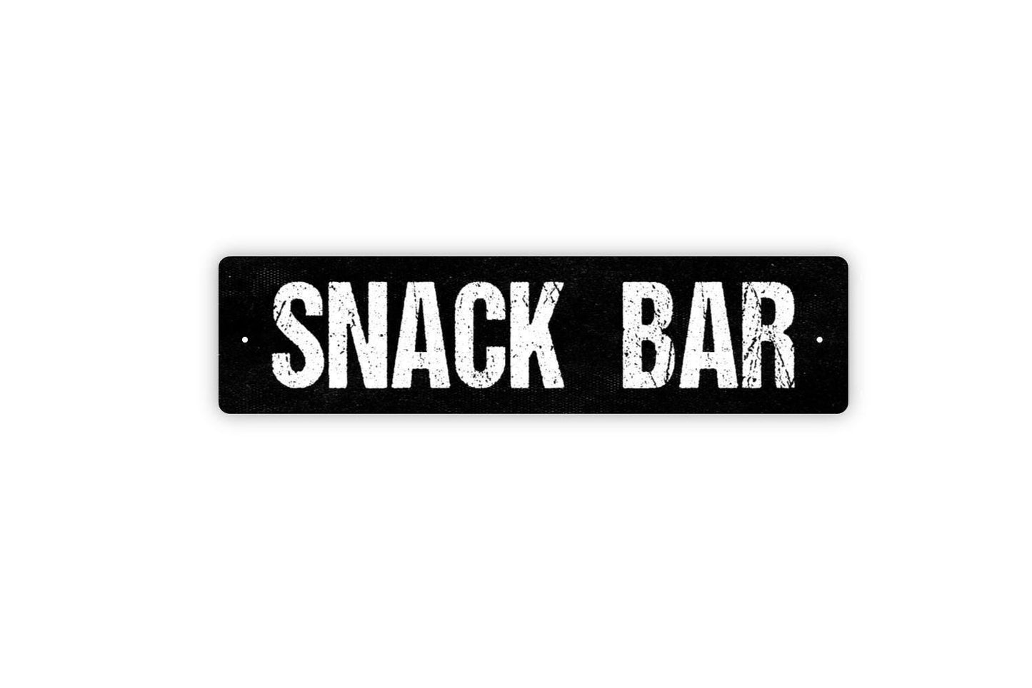 Snack Bar Sign - Kitchen Pantry Concessions Candy Soda Treats Vinyl Sticker Or Street Metal Sign or Door Name Plate Plaque