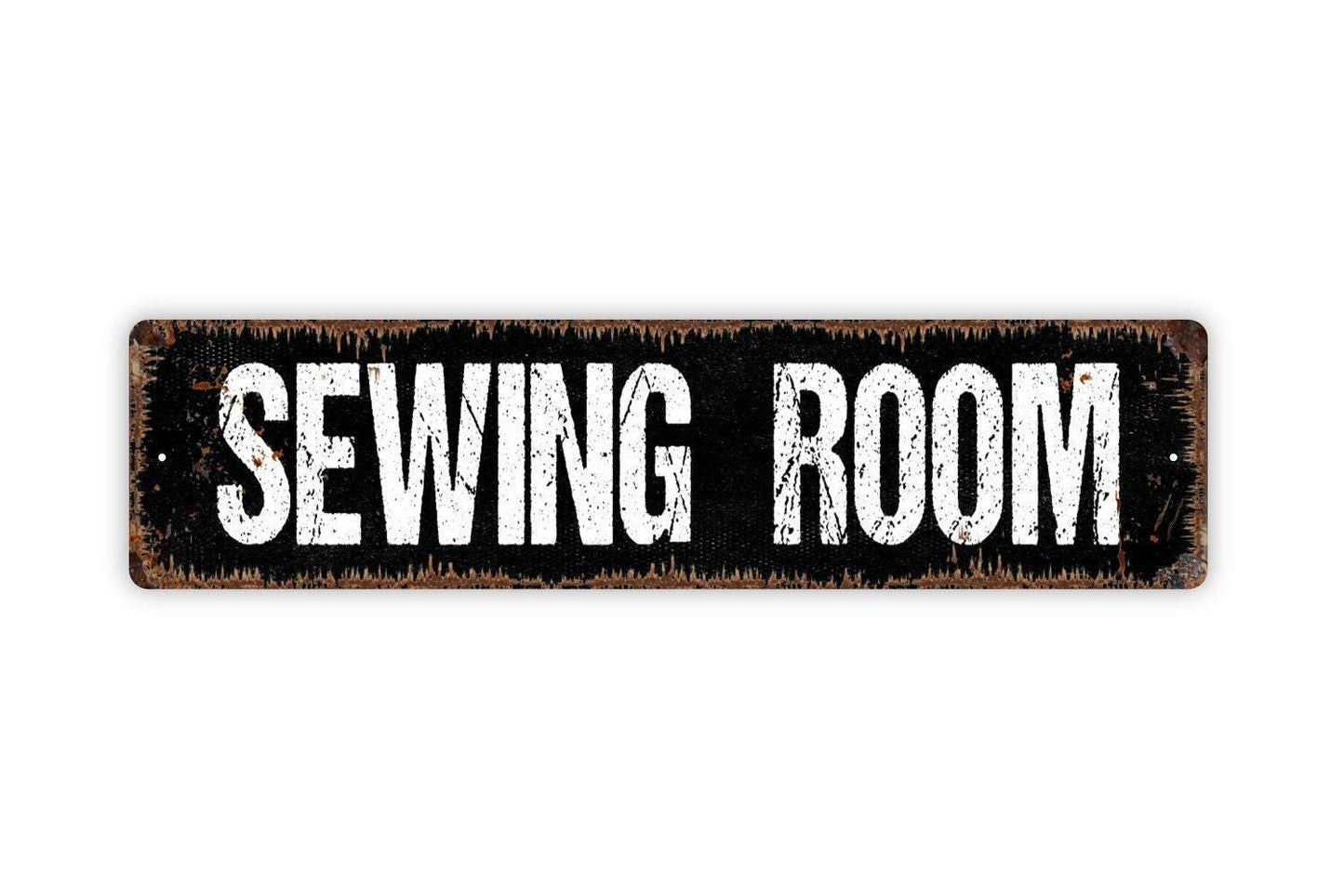 Sewing Room Sign - Hobby Sew Quilt Stitch She Shed Vinyl Sticker Or Street Metal Sign or Door Name Plate Plaque