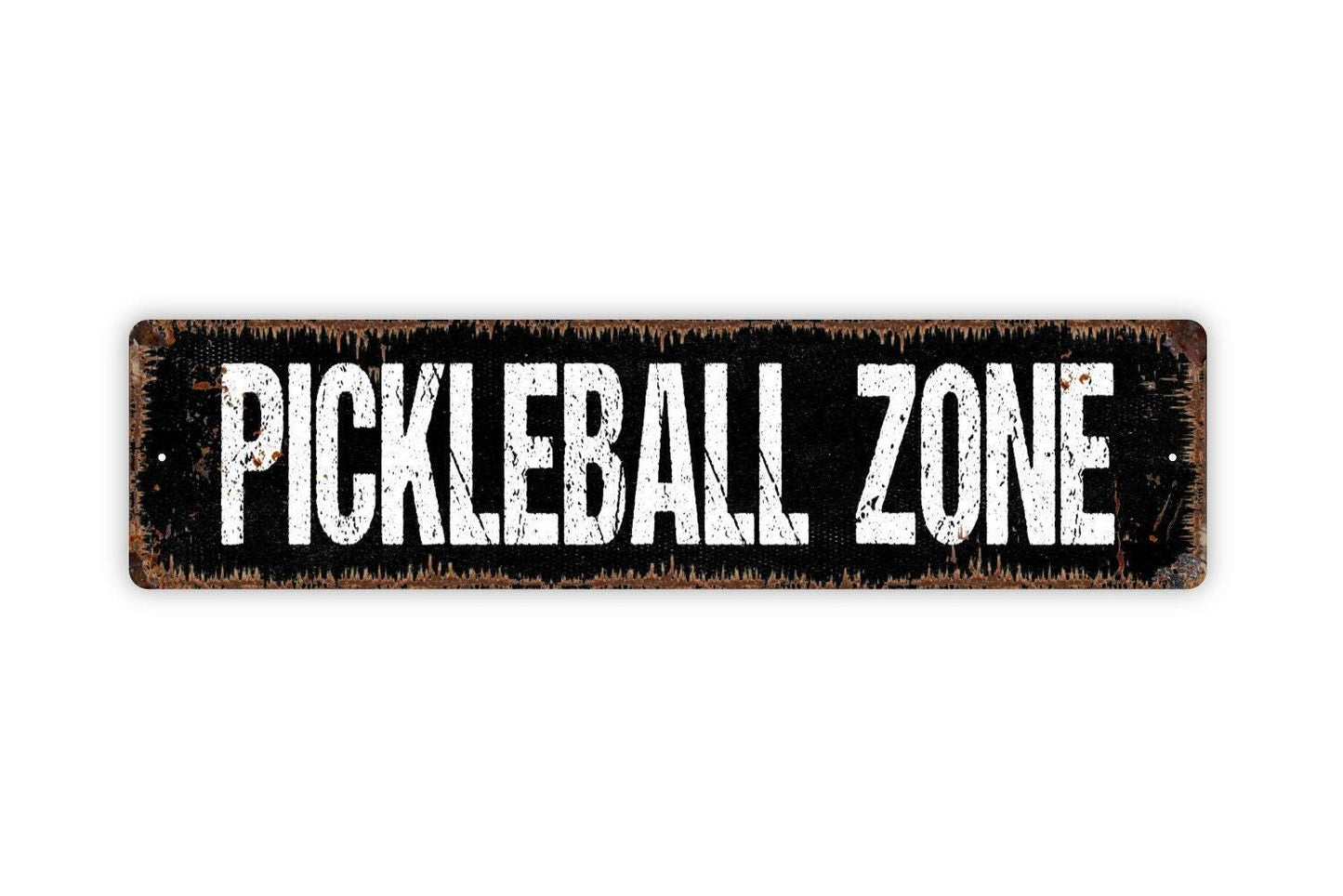Pickleball Zone Sign - Court Play Indoor Or Outdoor Vinyl Sticker Or Street Metal Sign or Door Name Plate Plaque