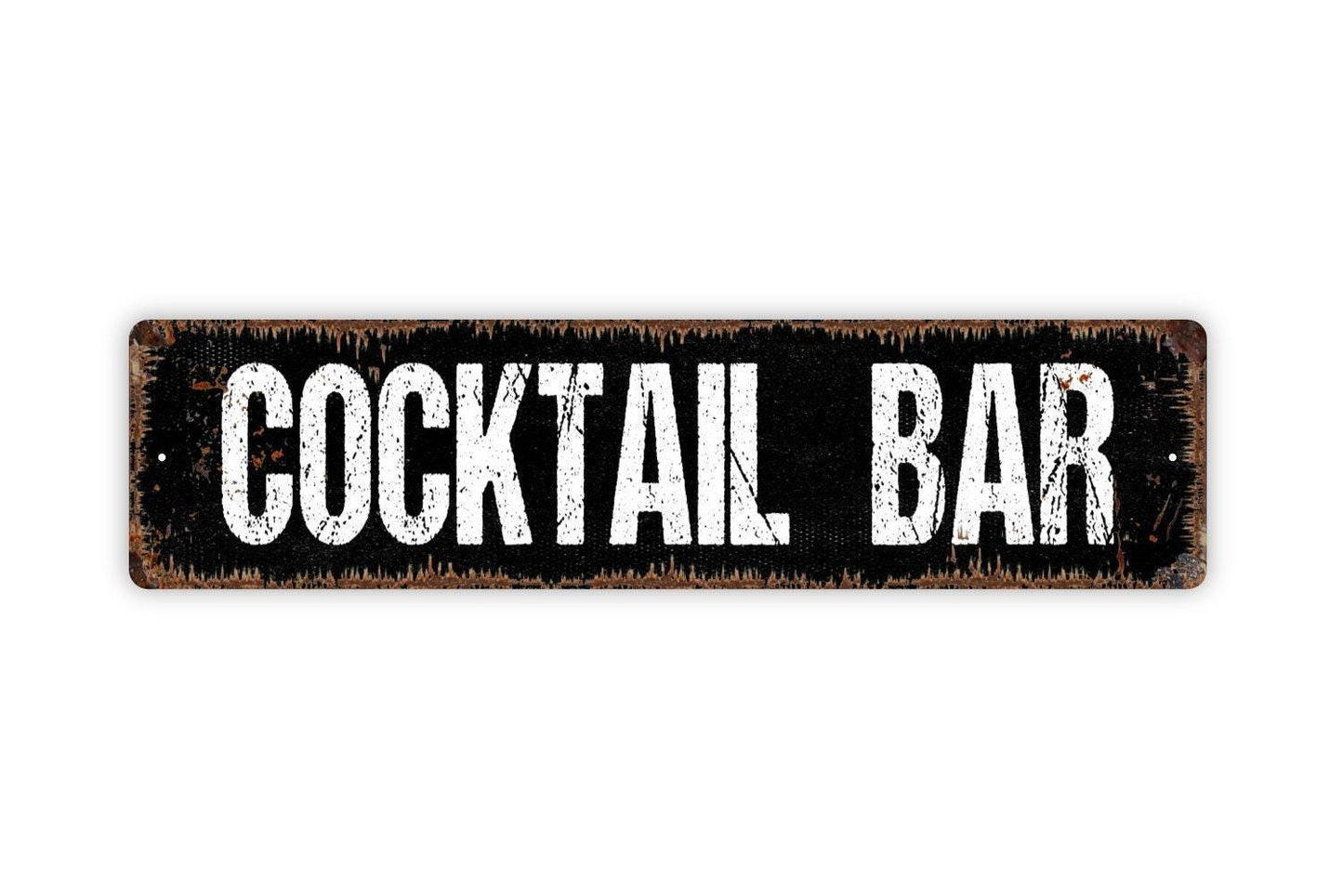 Cocktail Bar Sign - Pub Saloon Club Vinyl Sticker Or Metal Street Sign or Door Name Plate Plaque