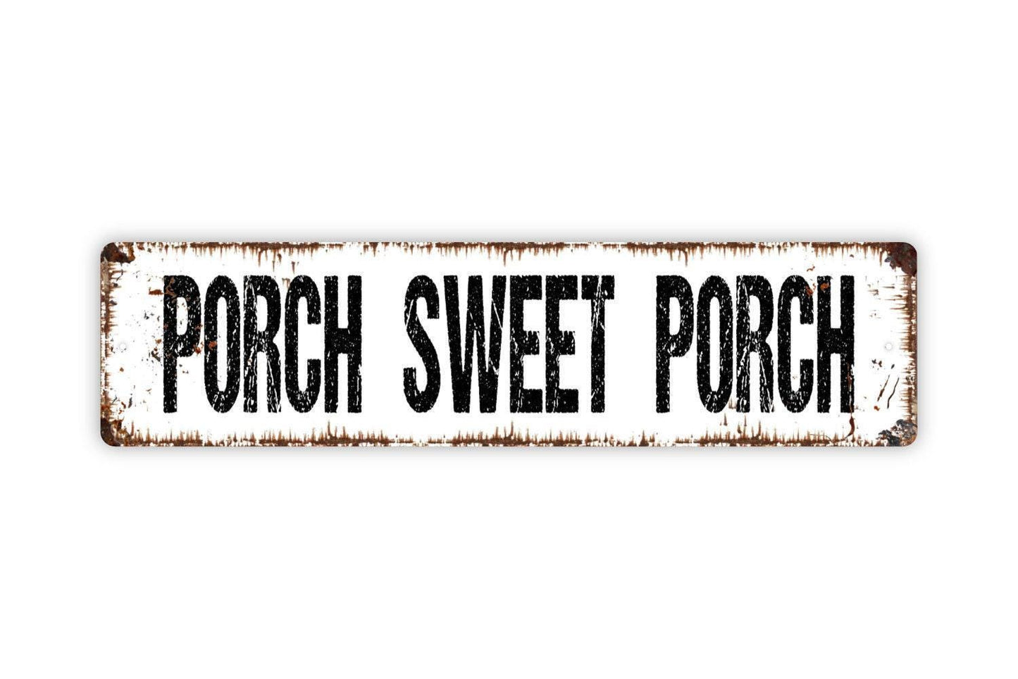 Porch Sweet Porch Sign - Funny Vinyl Sticker Or Custom Metal Street Sign or Door Name Plate Plaque