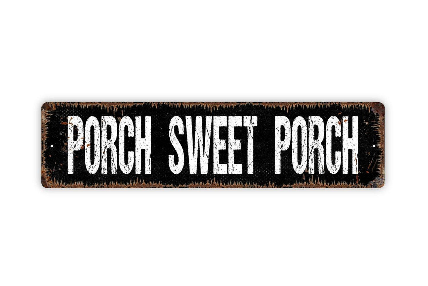 Porch Sweet Porch Sign - Funny Vinyl Sticker Or Custom Metal Street Sign or Door Name Plate Plaque