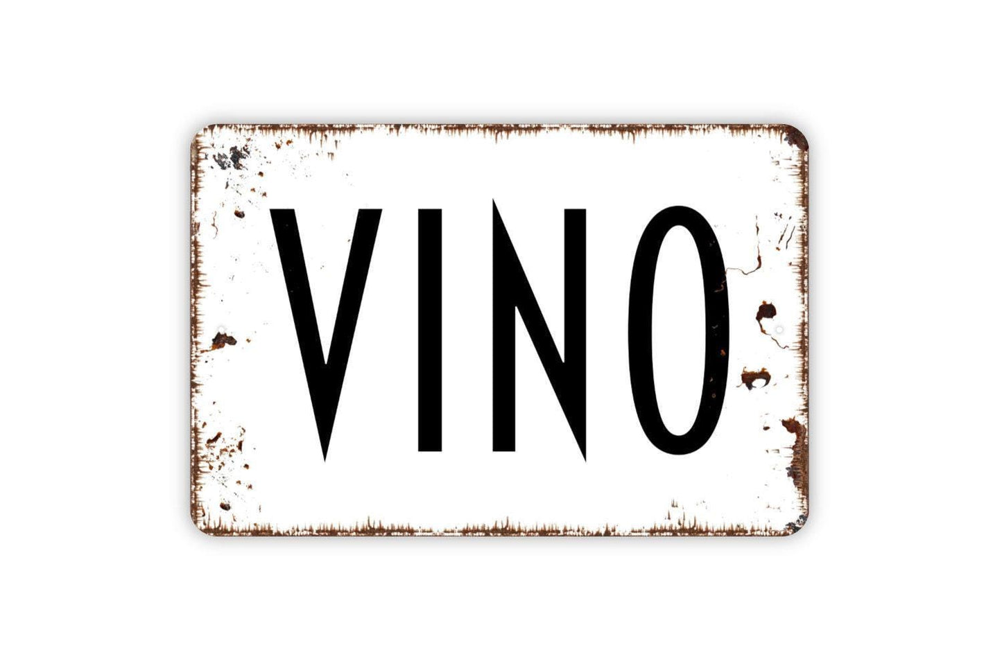 Vino Sign, Metal Sign, Farmhouse Contemporary Modern Wall Metal Sign