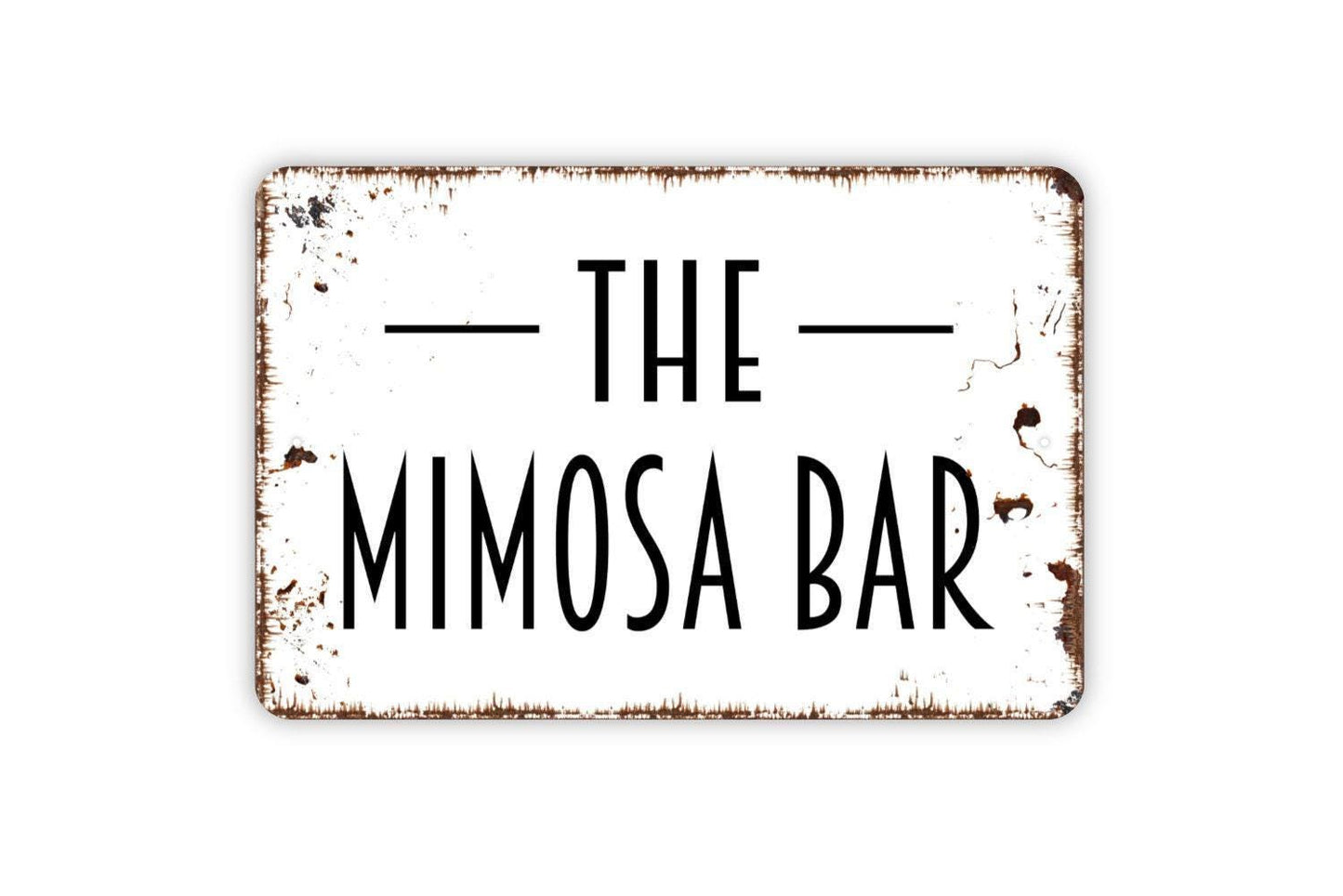 The Mimosa Bar Sign – Rustic Brunch Wedding Shower Party Wall Decor – Champagne Juice Breakfast Drink Station Sign – Metal Sign or Sticker