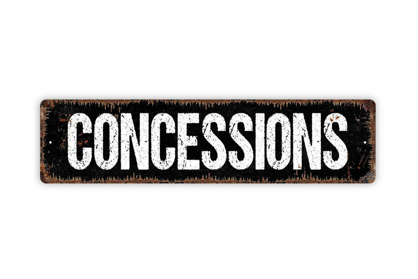 Concessions Sign | Rustic Snack Bar Wall Decor | Movie Theater or Carnival Sign | Custom Metal Sign or Vinyl Sticker | Food Stand Wall Art
