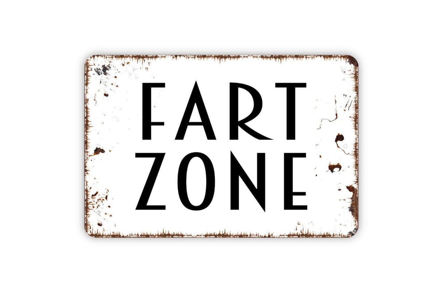 Fart Zone Sign | Funny Bathroom Restroom Gag Decor | Metal Sign or Vinyl Sticker for Home Office Dorm Man Cave